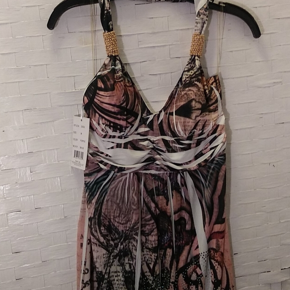 Soft, Colorful Maxi Halter with beads & Studs - Picture 2 of 11